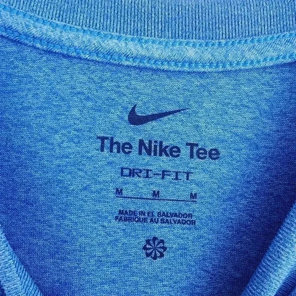 Excellent The Nike Tee Short sleeve Blue Men's M - Picture 3 of 6